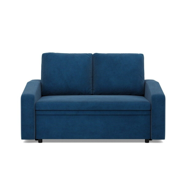 Sofa z funkcją spania, BLOM, sztruks, 148x87x90 cm, granatowy | TYLETEGOTU 773340