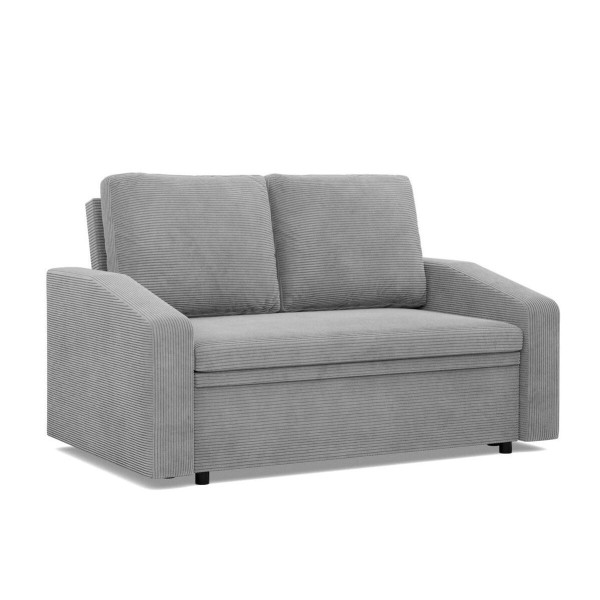 Sofa z funkcją spania, BLOM, sztruks, 148x87x90 cm, szary | TYLETEGOTU 773320