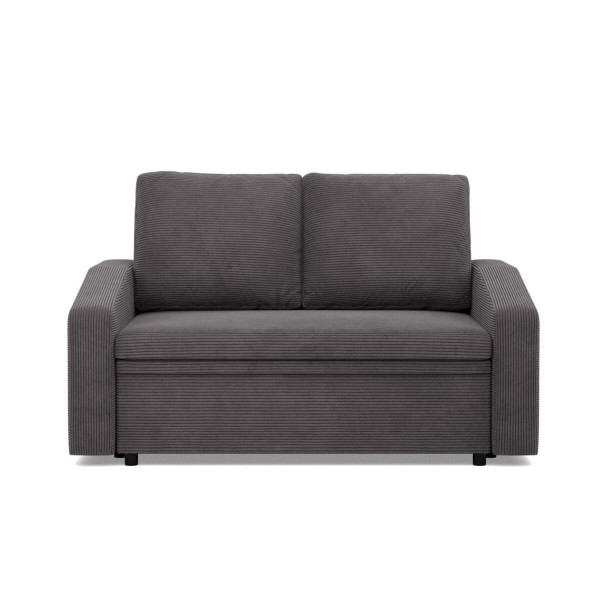 Sofa z funkcją spania, BLOM, sztruks, 148x87x90 cm, szary | TYLETEGOTU 773304
