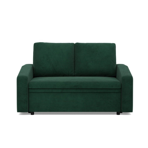 Sofa z funkcją spania, BLOM, sztruks, 148x87x90 cm, zieleń | TYLETEGOTU 773360