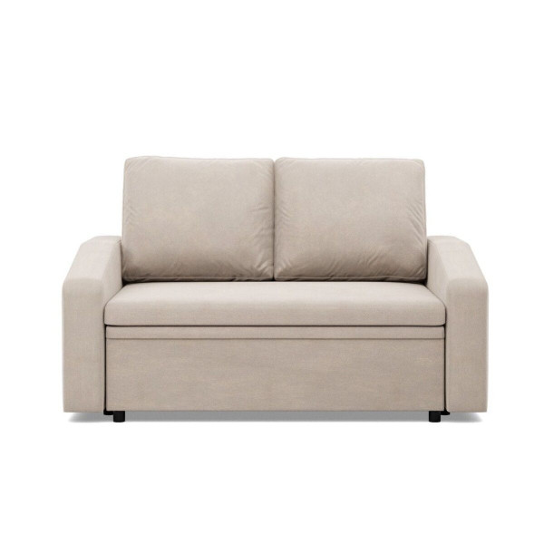 Sofa z funkcją spania, BLOM, velvet, 148x87x90 cm, beżowy | TYLETEGOTU 773313