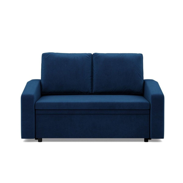 Sofa z funkcją spania, BLOM, velvet, 148x87x90 cm, granatowy | TYLETEGOTU 773342