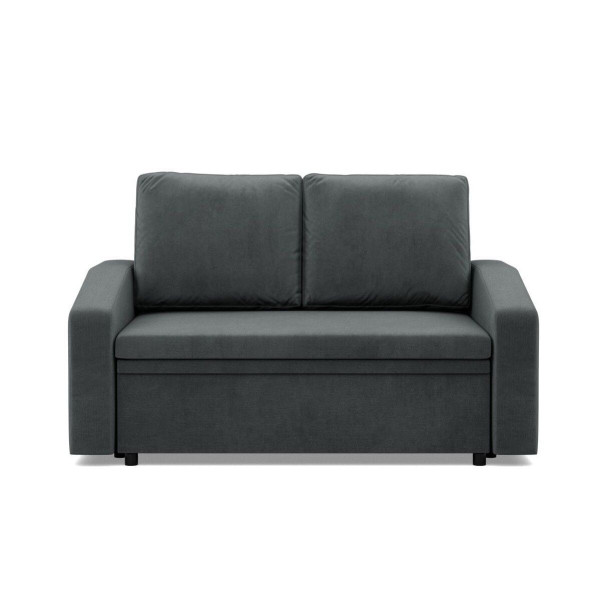 Sofa z funkcją spania, BLOM, velvet, 148x87x90 cm, szary | TYLETEGOTU 773364