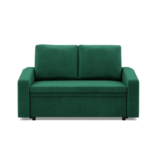 Sofa z funkcją spania, BLOM, velvet, 148x87x90 cm, zieleń | TYLETEGOTU 773301