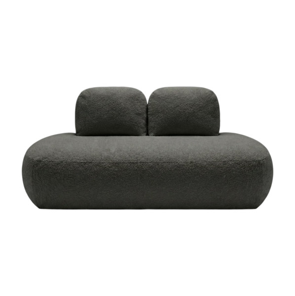 Sofa z funkcją spania Cloud z pojemnikiem na pościel ciemnoszary plusz 993907