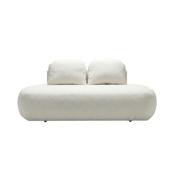 Sofa z funkcją spania Cloud z pojemnikiem na pościel jasnokremowy plusz 993915