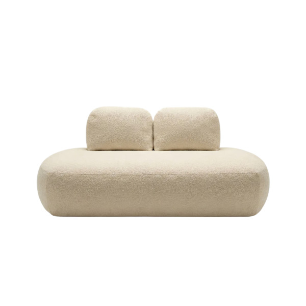 Sofa z funkcją spania Cloud z pojemnikiem na pościel kremowy plusz 993908
