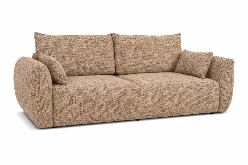 Sofa z funkcją spania i pojemnikiem, szenil Artico, Beżowy, Zephira 917209