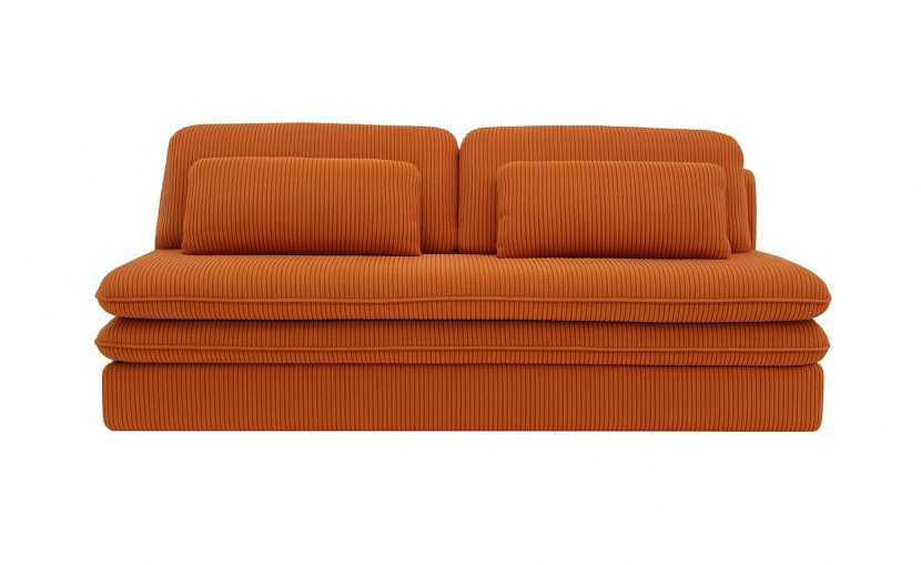 Sofa z funkcją spania i przechowywania OLIA, tkanina Poso, Miedziany 838228