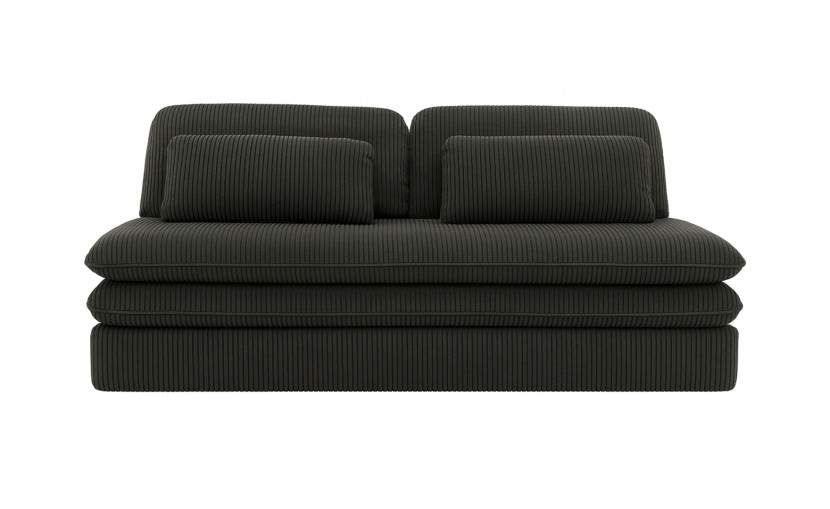 Sofa z funkcją spania i przechowywania OLIA, tkanina Poso, Szary 838223