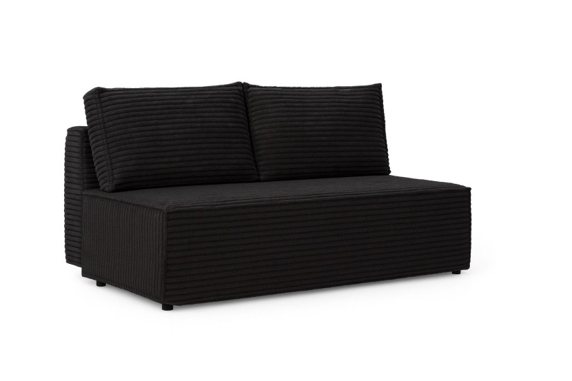 Sofa z funkcją spania i przechowywania, sofa DUO, tkanina Velo, Grafitowy 804374