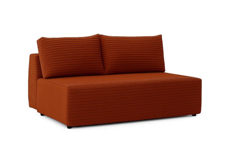 Sofa z funkcją spania i przechowywania, sofa DUO, tkanina Velo, Miedziany 804376