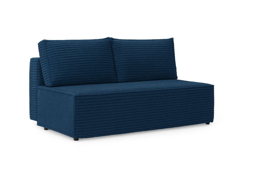 Sofa z funkcją spania i przechowywania, sofa DUO, tkanina Velo, Niebieski 804372