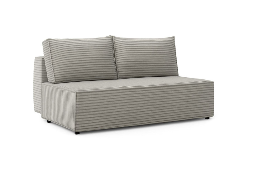 Sofa z funkcją spania i przechowywania, sofa DUO, tkanina Velo, Szary 804369