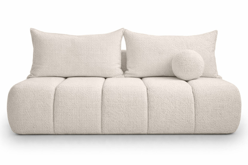 Sofa z funkcją spania, szenil Flow, Ciemnobeżowy, PIANO 960948