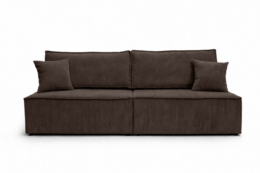 Sofa z funkcją spania, sztruks Poso, Brązowy, BEST MINI 1030568