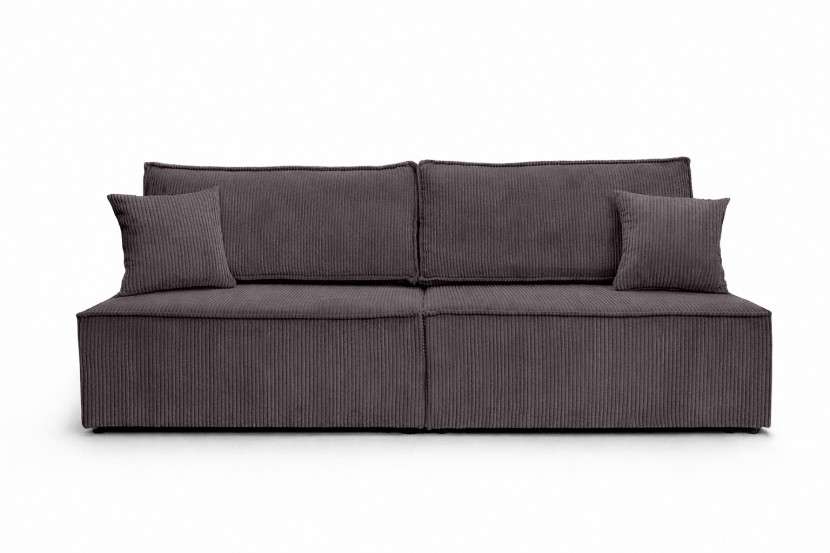 Sofa z funkcją spania, sztruks Poso, Ciemnoszary, BEST MINI 1030565