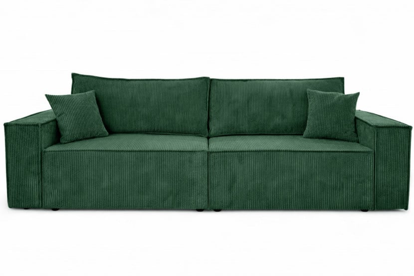 Sofa z funkcją spania, sztruks Poso, Jasnoszary, BEST SCORNER 1030575