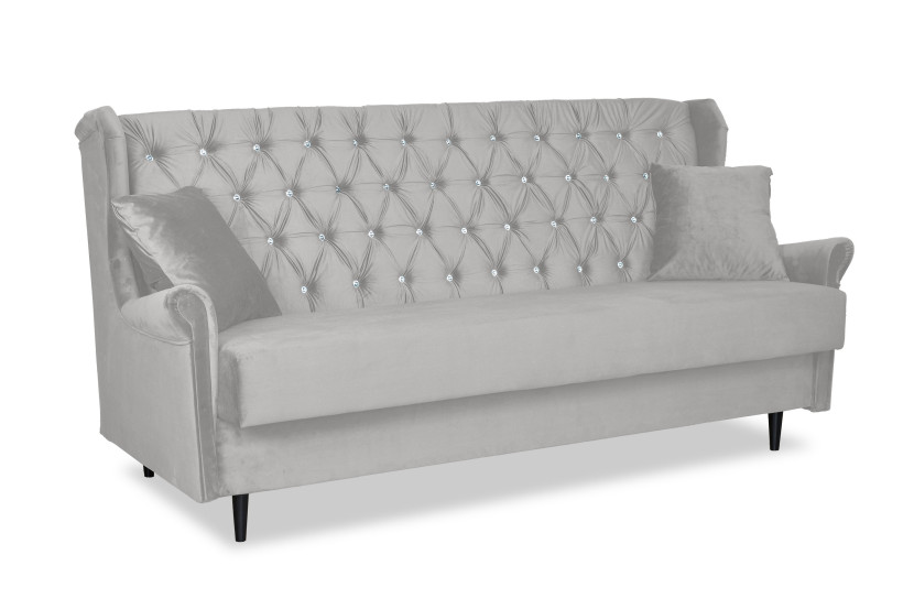 Sofa z funkcją spania WELUR 3osobowa rozkładana szara GAJA 316001