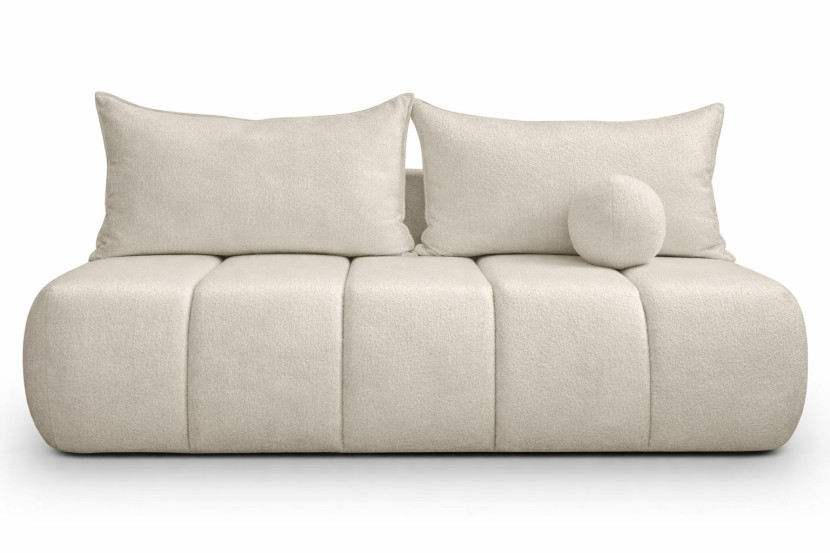 Sofa z funkcją spania, welur Monolith, Ecru, PIANO 960951