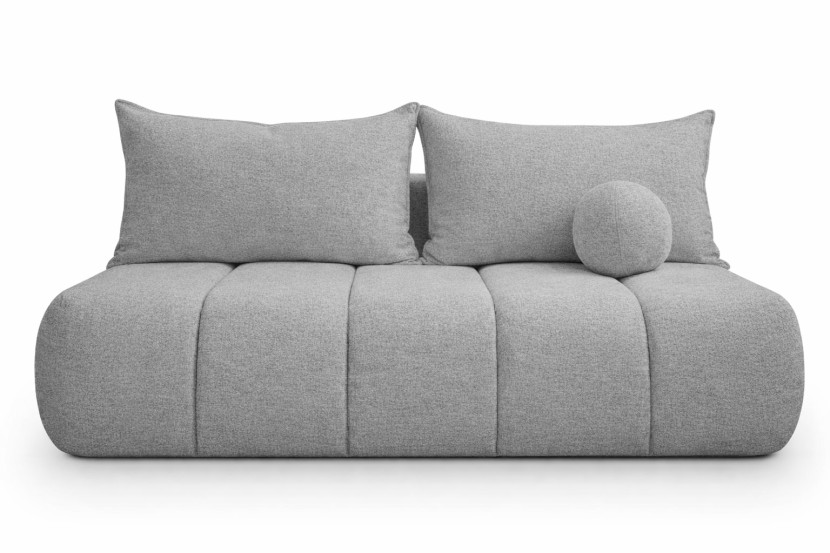 Sofa z funkcją spania, welur Monolith, Jasnoszary, PIANO 960954