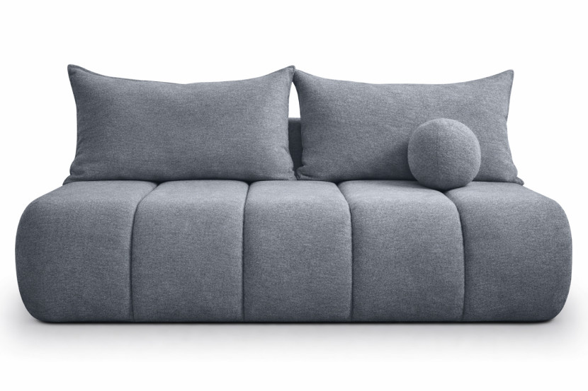 Sofa z funkcją spania, welur Monolith, Srebrny, PIANO 960952