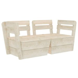 Sofa z palet Brąz Drewno Sofy 2-osobowe vidaXL 313966 Sofa z palet Brąz Drewno Sofy 2-osobowe vidaXL 313966