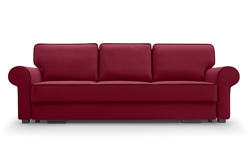 Sofa z TIAGO / MATT VELVET59+99 bordowy+czarny 357687