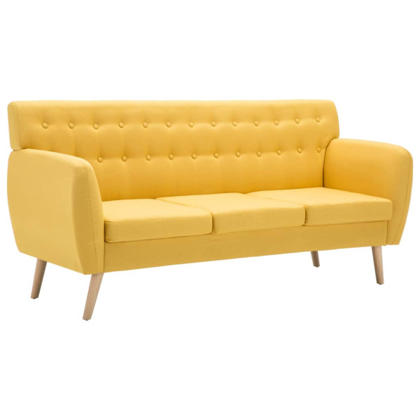 Sofa Żółty Tkanina vidaXL 471242