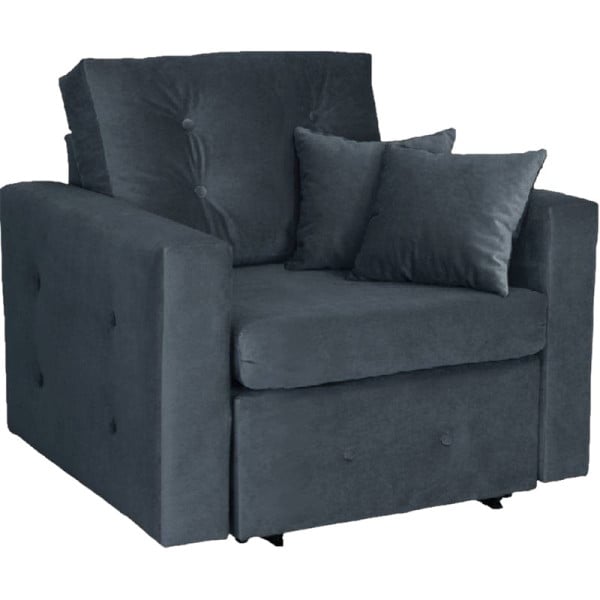 SOFIA ciemny szary fotel funkcją spania, sofa jednoosobowa 223986