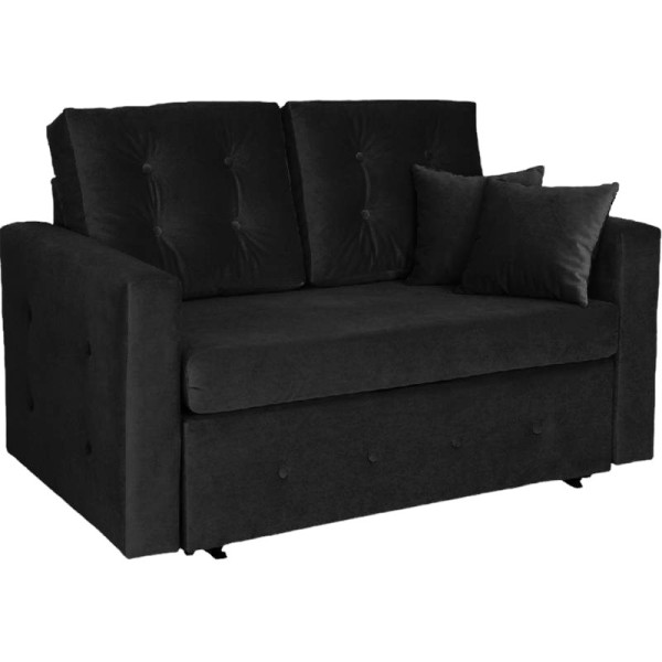 SOFIA czarna sofa dwuosobowa rozkładana 223996