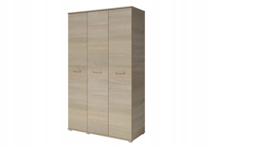 Sonoma Szafa Garderoba do Przedpokoju 3 drzwi z półkami 120cm 812510