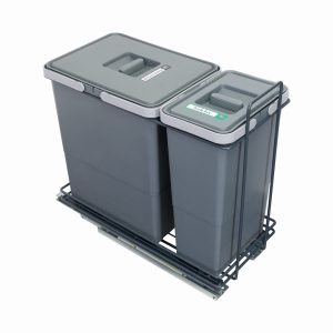 Sortownik śmieci EcoCube ANTRACYT do szafki od 30 cm cichy domyk 18+8 l 687422 Sortownik śmieci EcoCube ANTRACYT do szafki od 30 cm cichy domyk 18+8 l 687422