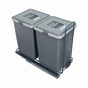 Sortownik śmieci EcoCube ANTRACYT do szafki od 30 cm Cichy domyk 2×12 l 687345 Sortownik śmieci EcoCube ANTRACYT do szafki od 30 cm Cichy domyk 2×12 l 687345