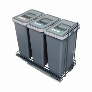 Sortownik śmieci EcoCube ANTRACYT do szafki od 30 cm cichy domyk 3×8 l 687355 Sortownik śmieci EcoCube ANTRACYT do szafki od 30 cm cichy domyk 3×8 l 687355