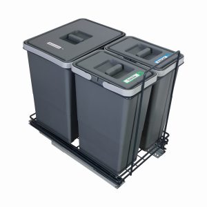 Sortownik śmieci EcoCube ANTRACYT do szafki od 40 cm Cichy domyk 1×18 2×8 l 687342 Sortownik śmieci EcoCube ANTRACYT do szafki od 40 cm Cichy domyk 1×18 2×8 l 687342