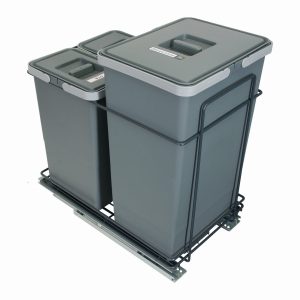 Sortownik śmieci EcoCube ANTRACYT do szafki od 40 cm Cichy domyk 1×24 2×8 l 687366 Sortownik śmieci EcoCube ANTRACYT do szafki od 40 cm Cichy domyk 1×24 2×8 l 687366