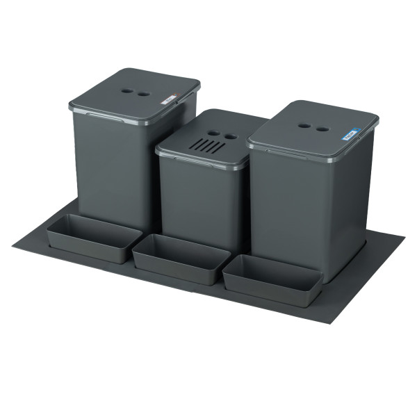Sortownik śmieci FLEXI BASE do szuflady szafka 80 2x20l+1x16l+filtr+kuwetki 1063247