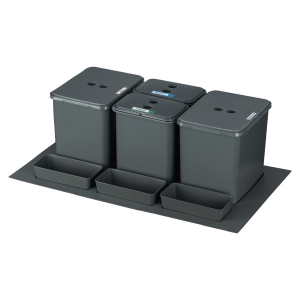 Sortownik śmieci FLEXI BASE do szuflady w szafce 80 cm 2x16l+2x8l+kuwetki 1063246