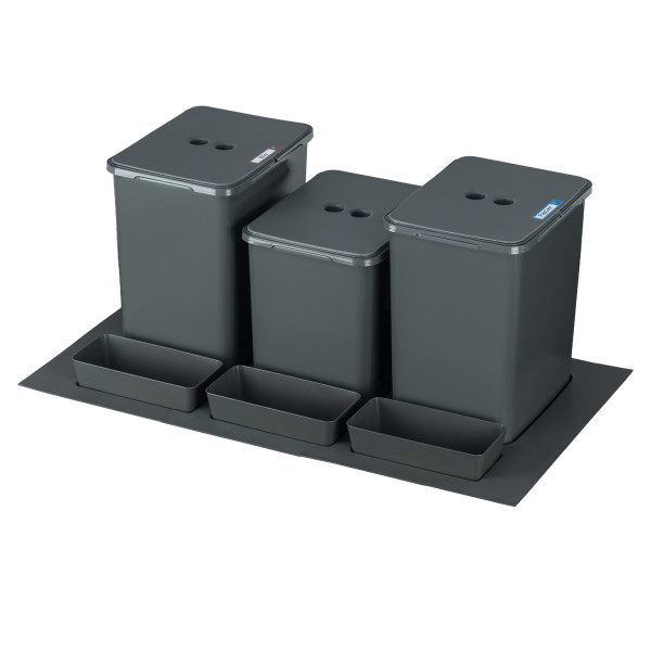 Sortownik śmieci FLEXI BASE do szuflady w szafce 80 cm 2x20l+1x16l+kuwetki 1063248