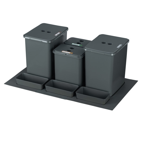 Sortownik śmieci FLEXI BASE do szuflady w szafce 80 cm 2x20l+2x8l + kuwetki 1063250