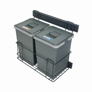 Sortownik śmieci SLIM ANTRACYT Cichy domyk do szafki od 30cm 2×12 litrów 687396 Sortownik śmieci SLIM ANTRACYT Cichy domyk do szafki od 30cm 2×12 litrów 687396