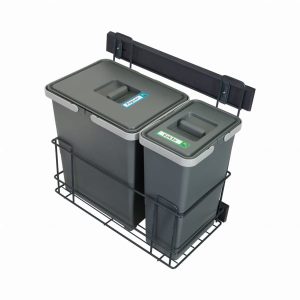 Sortownik śmieci SLIM ANTRACYT Cichy domyk do szafki od 30cm 687413 Sortownik śmieci SLIM ANTRACYT Cichy domyk do szafki od 30cm 687413
