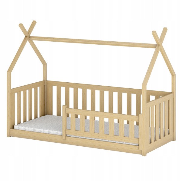Sosnowe łóżko jednoosobowe montessori tipi BOGUŚ 80x200 drewniane 848991