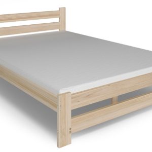 Sosnowe podwójne łóżko z materacem 140×200 – Elax 326235 Sosnowe podwójne łóżko z materacem 140×200 – Elax 326235
