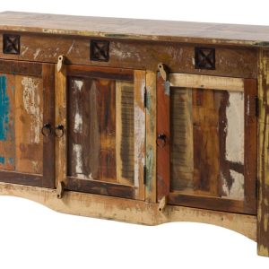 SPIRIT Komoda #126 Drewno z odzysku lakierowane 135x40x75 cm 373125