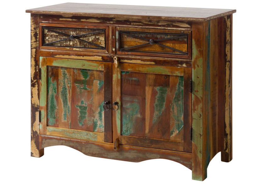 SPIRIT Komoda #130 Drewno z odzysku lakierowane 110x45x85 cm 373090