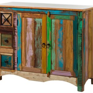SPIRIT Komoda #17 Drewno z odzysku lakierowane 110x40x85 cm 373088