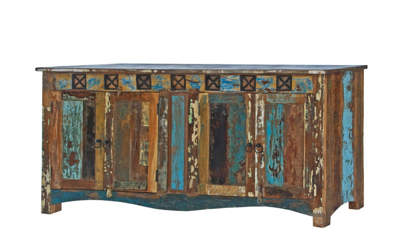 SPIRIT Komoda #40 Drewno z odzysku lakierowane 178x42x88 cm 373124