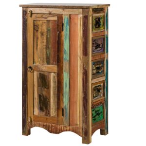SPIRIT Komoda #58 Drewno z odzysku lakierowane 70x40x120 cm 373087